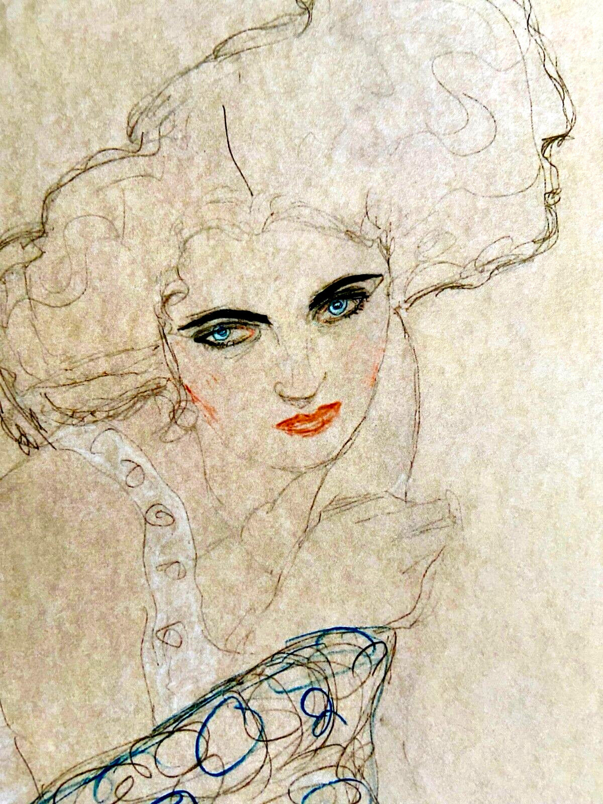 Gustav Klimt Lithograph Coa Signed Op Numbered