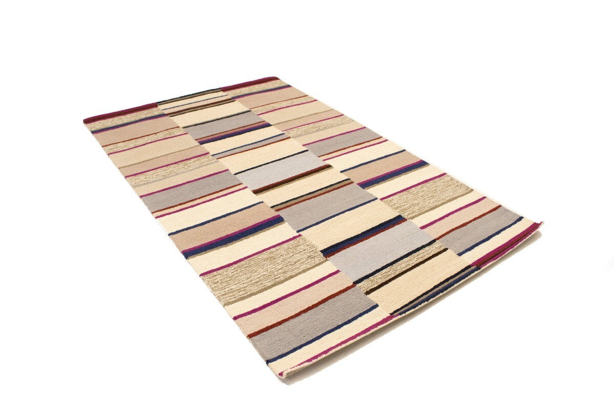 5X8 Ft Modern Hand-Tufted Rug Multicolored