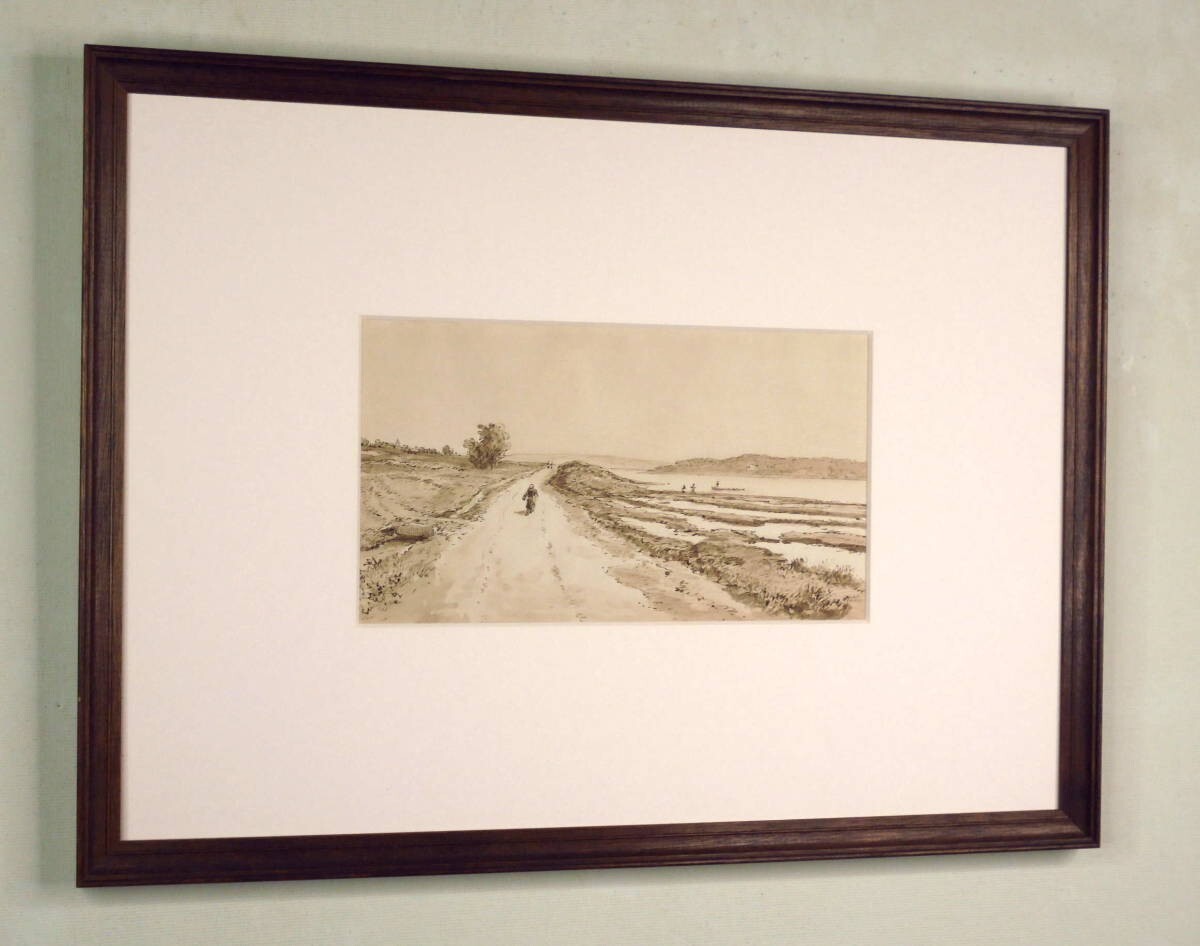 Emeric De Tamagnon Original Watercolor Painting Drawing Pencil Signed Framed