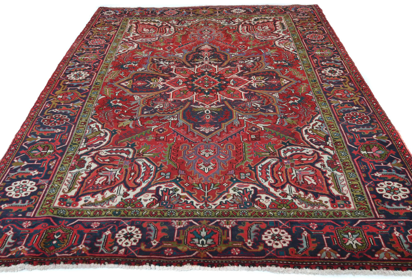 Tribal Handmade Oriental Rug 6'7X9 Ft Red Vintage