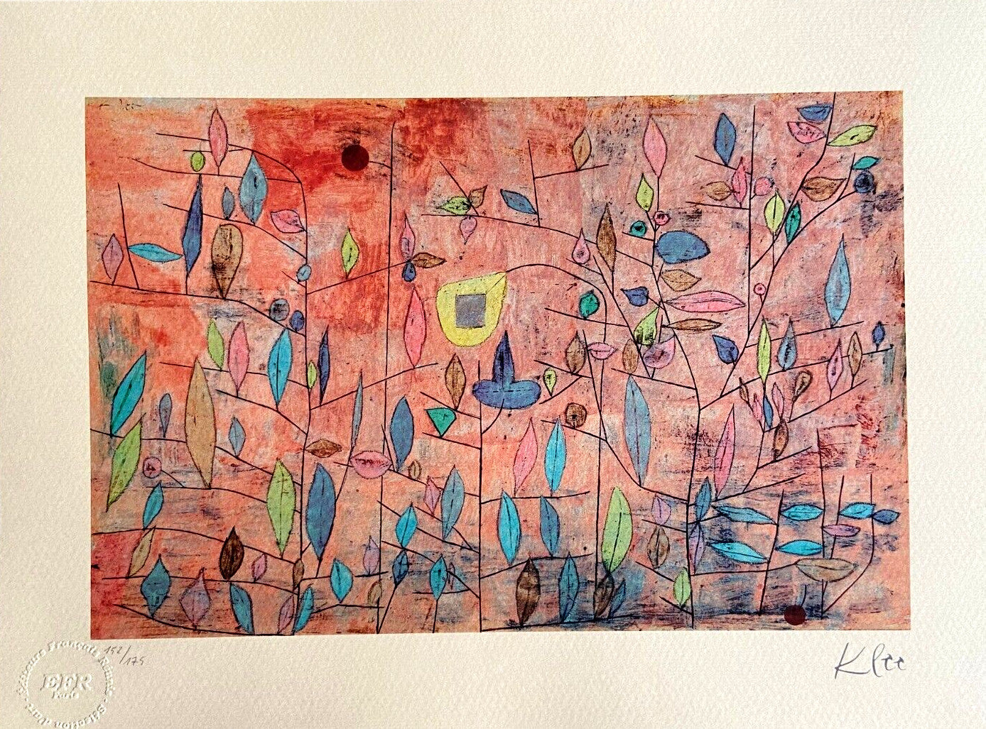 Paul Klee Lithograph Coa Numbered 175 Certified