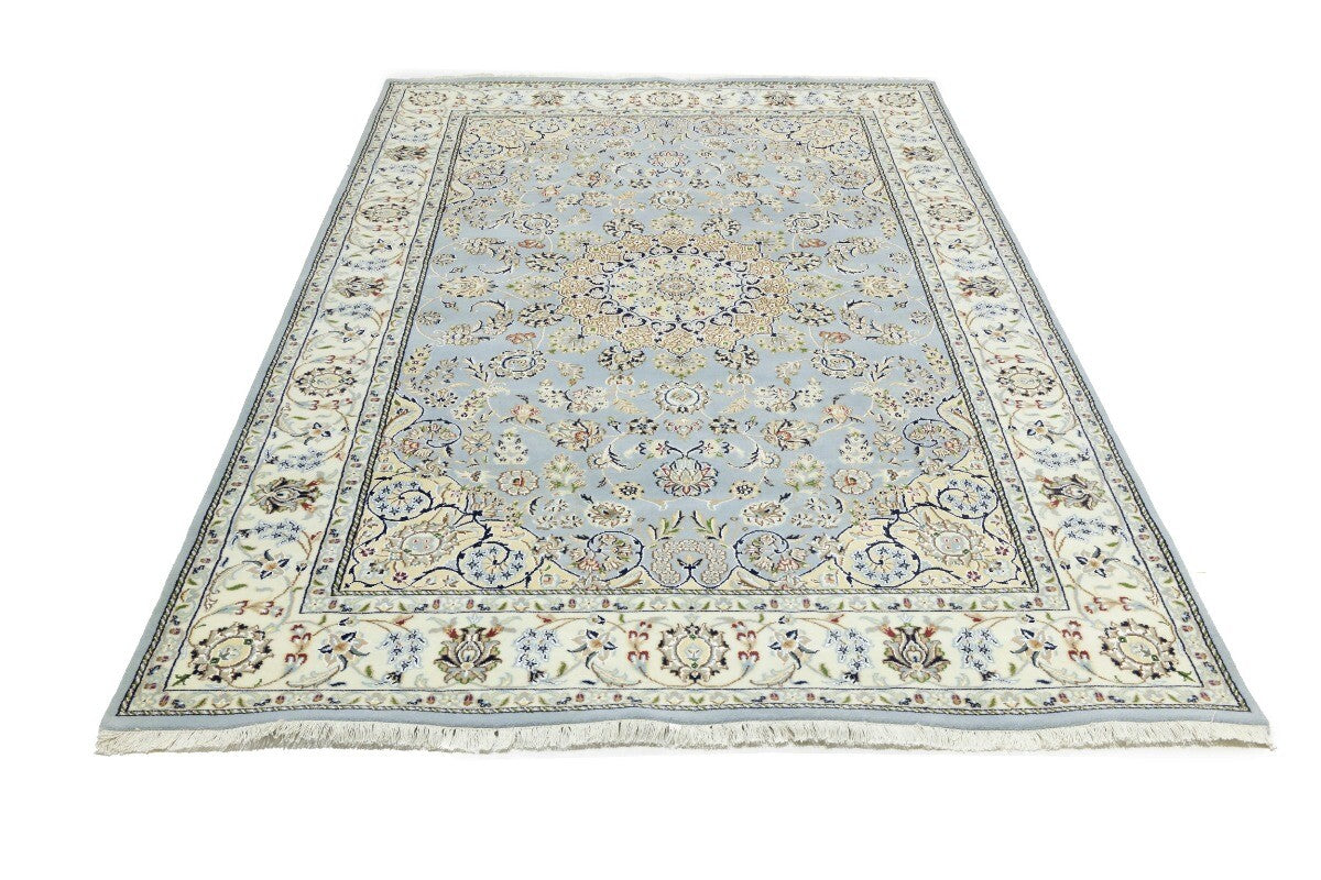 Handmade Indo-Nain Oriental Area Rug Floral