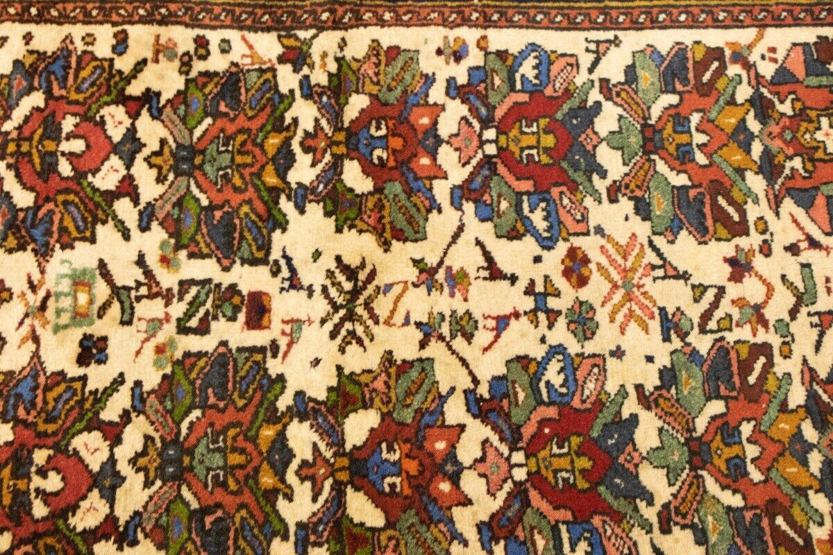 One-Of-A-Kind Vintage Floral Oriental Rug 3X5 Ft