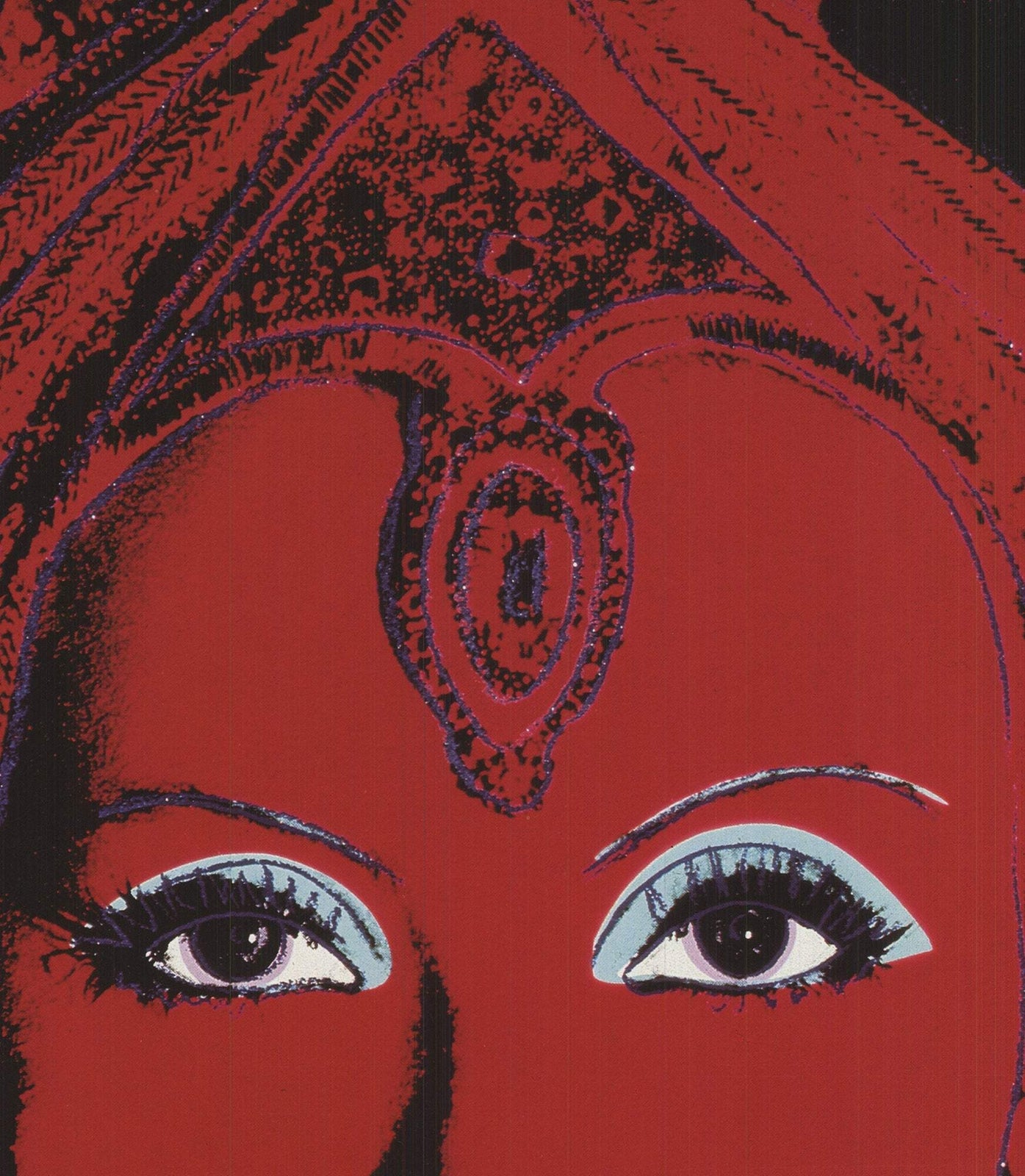 Bla ANDY WARHOL Myths: The Star (Greta Garbo) 22" x 19" Poster 1990 Pop Art Red