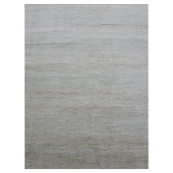 8'X10' Tempered Gray Grass Design Hand Knotted 100% Wool Oriental Rug