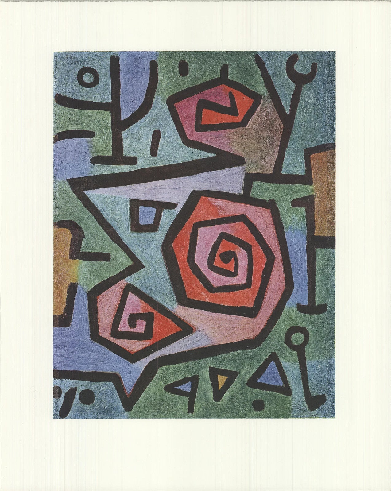 Paul Klee Heroic Roses " Offset Lithograph Modernism