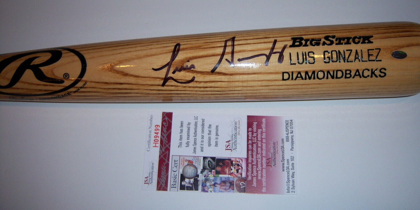 Luis Gonzalez Diamondbacks 2001 Ws Champs Jsa/Coa