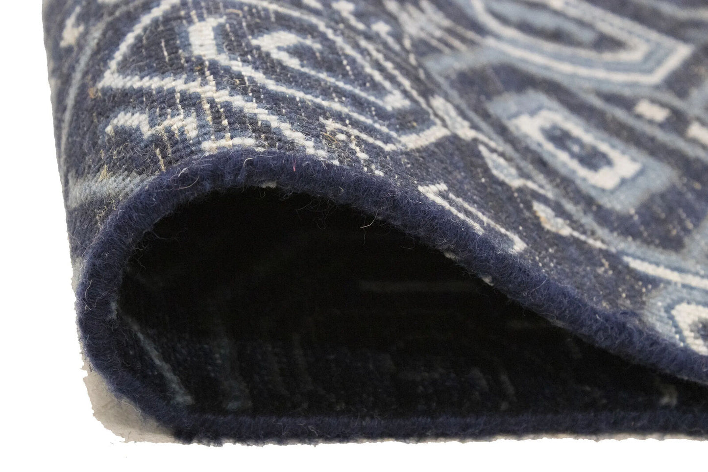 Hand-Knotted Narrow Runner Rug Modern
