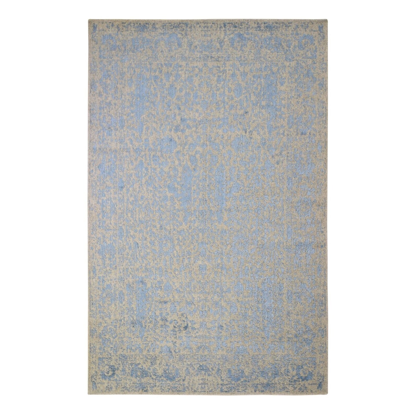 5'10"X9' Jacquard Broken Cypress Tree Design Silken Thick And Plush Rug