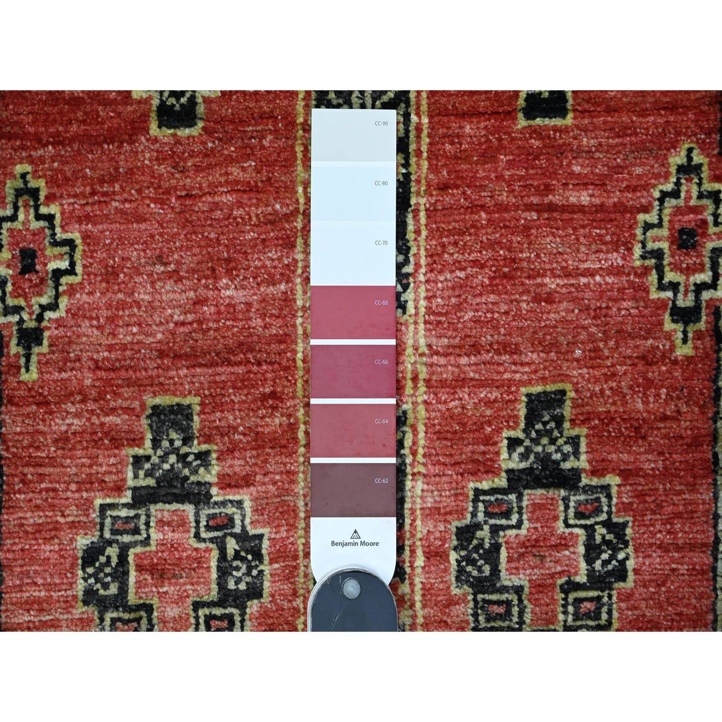 2'7"X11'2" Indian Red Peshawar With Berber Influence Runner Oriental Rug