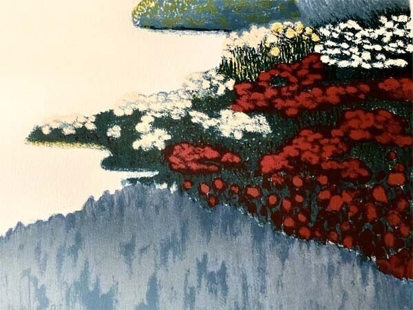 Jean-Pierre Cassigneul Lithograph 'Summer Garden' Signed Framed Large Pieace