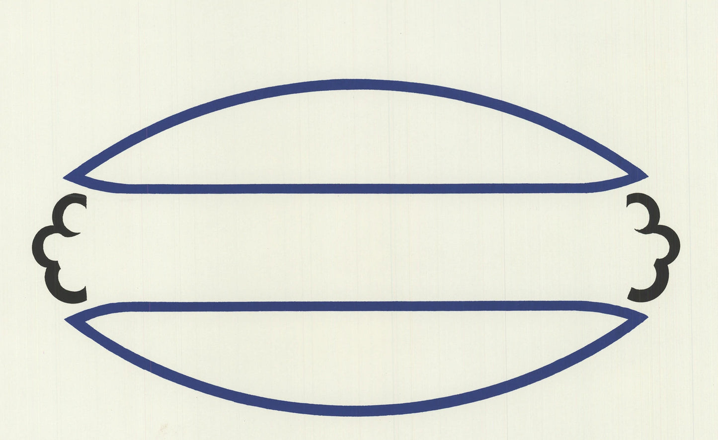 Ian Hamilton Finlay Catameringue " Serigraph Contemporary Blue
