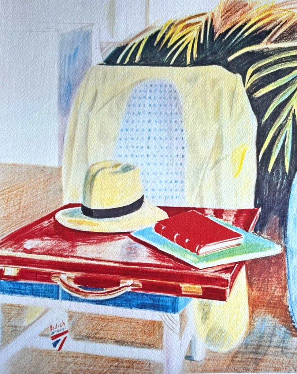 David Hockney Lithograph From A Painting "Bombay"