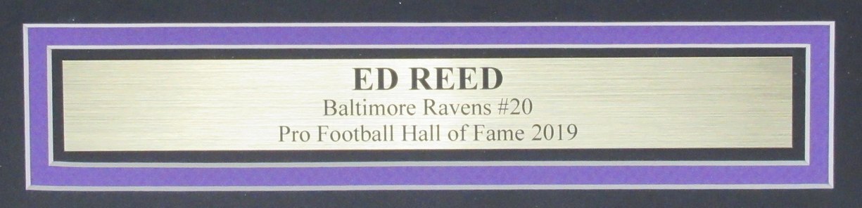 Ed Reed Hof Autographed 16X20 Photo Baltimore