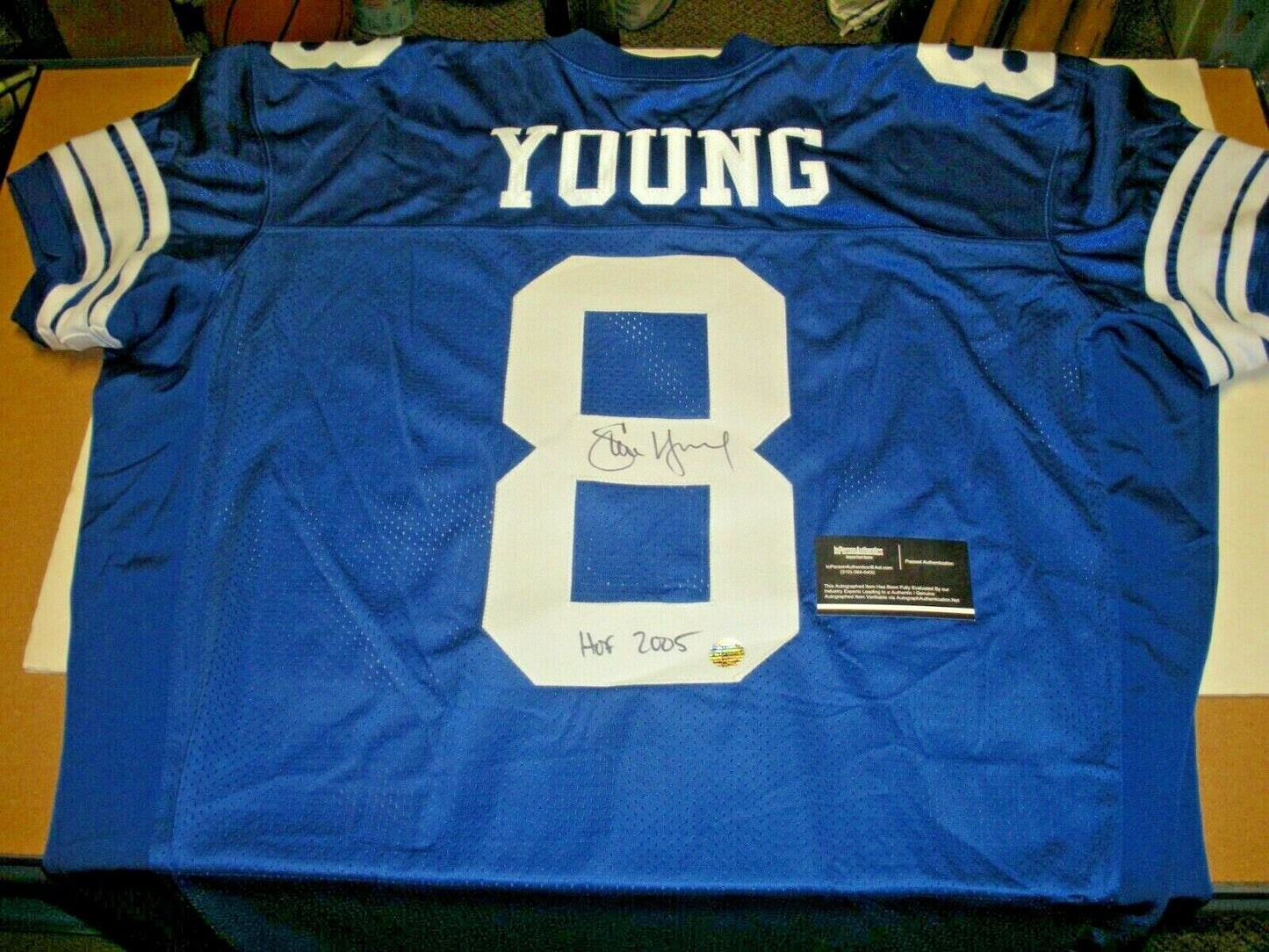 Steve Young Byu Cougars,Hof 2005 W/Coa Signed