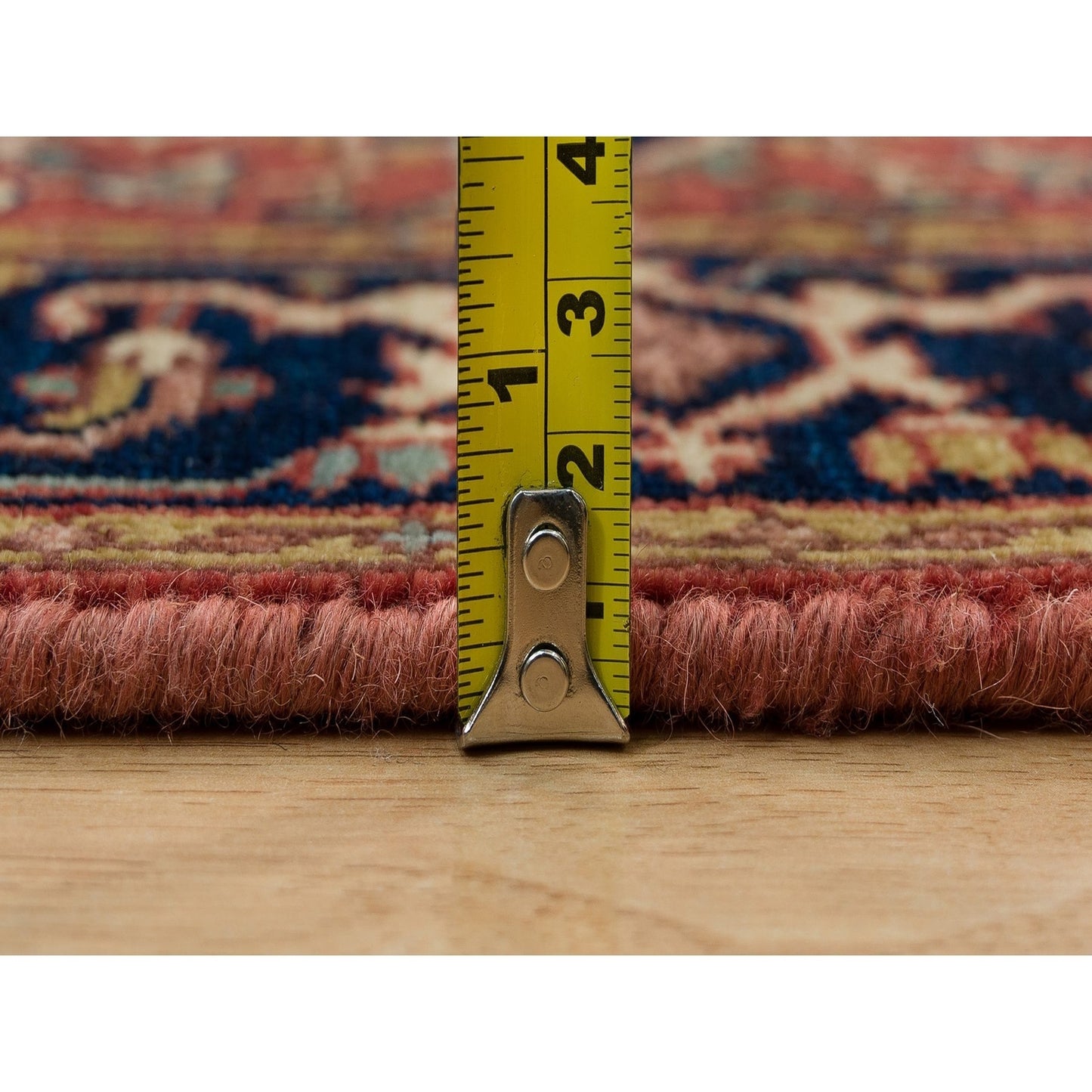 2'8"X22' Carmine Red Heris Re-Creation Soft Wool Xl Runner Oriental Rug