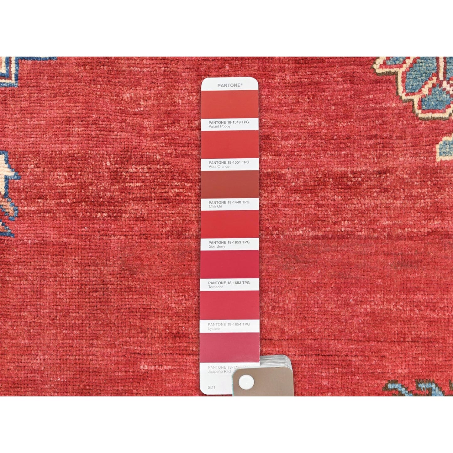 9'X12' Rich Red Medallion Design Natural Wool Hand Knotted Oriental Rug