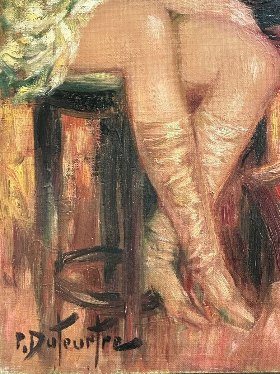 Pierre Eugene Duteurtre (Franch) Signed Original Painting Oil On Canvas Framed