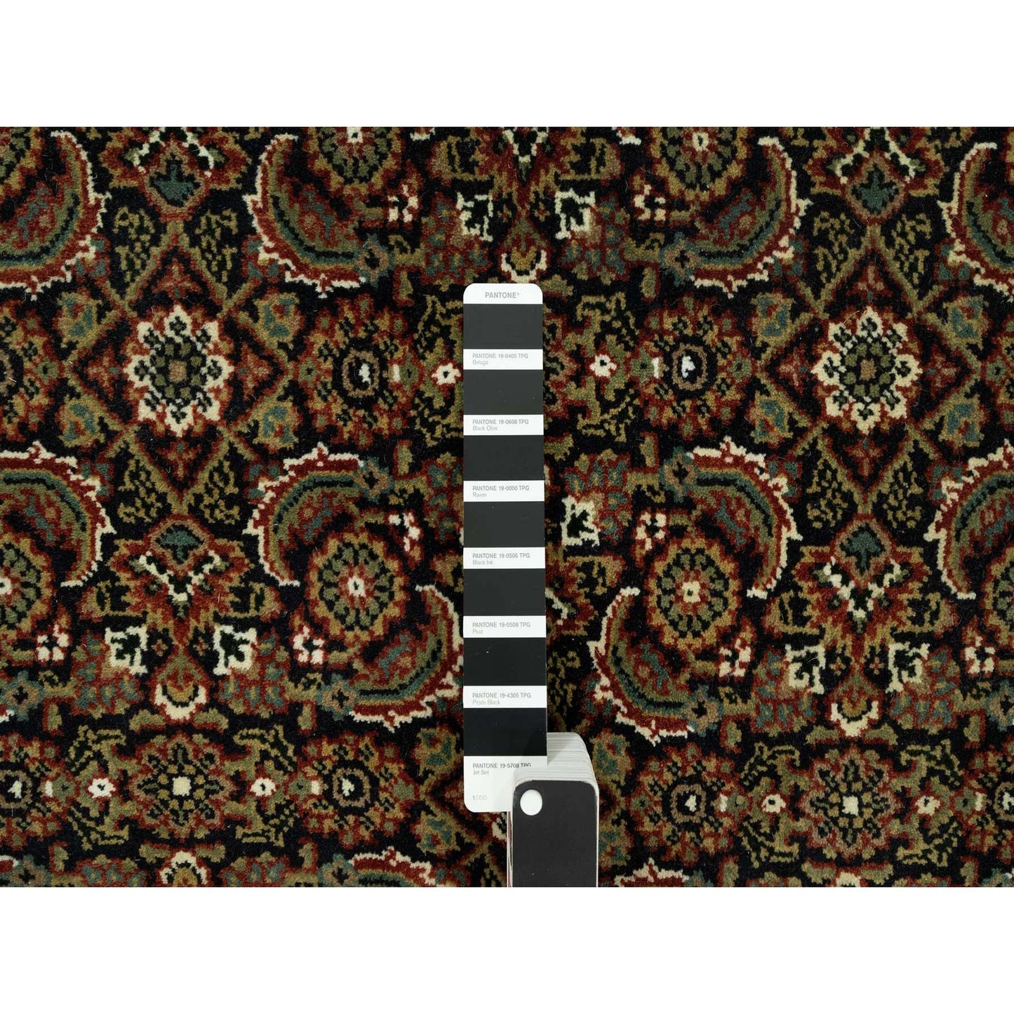 7'10"X10' Anchors Aweigh Blue Fish Pattern Herati Wool Hand Knotted Rug