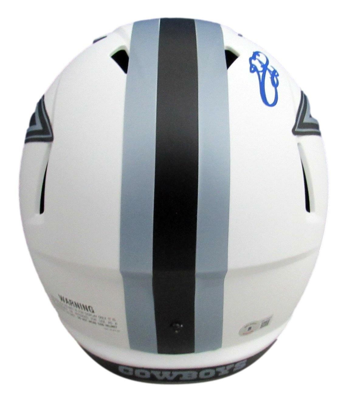 Emmitt Smith Hof Signed Cowboys Full Size Lunar