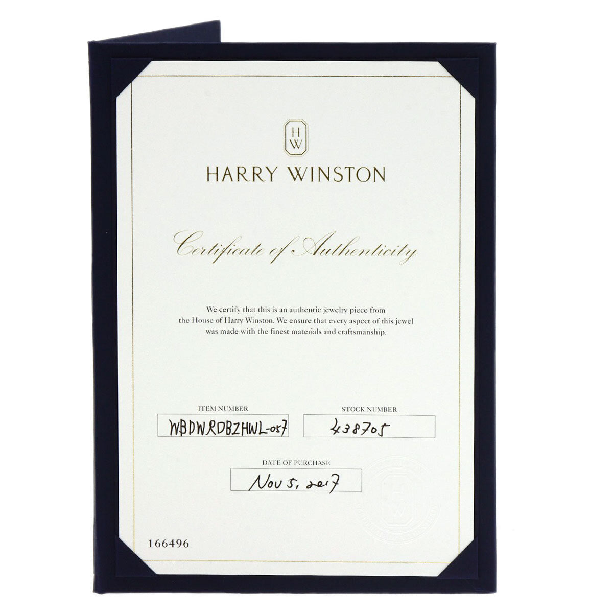 Harry Winston Ring Hw Logo Diamond K18 White