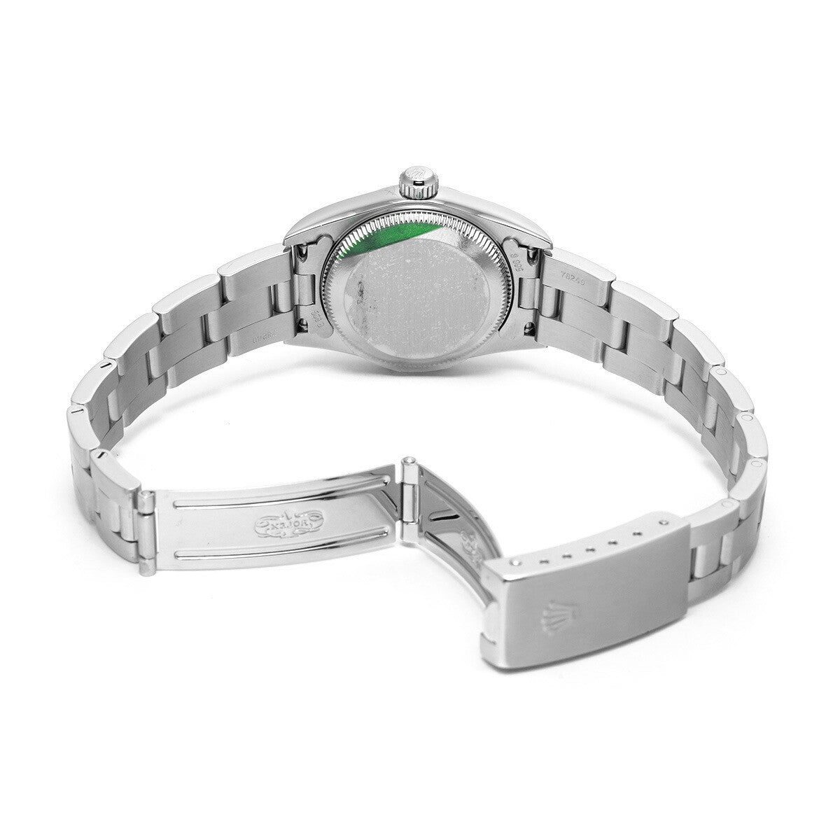 Rolex Oyster Perpetual 76080 Silver Case Size 2424Mm Ladies Used Watch #31184