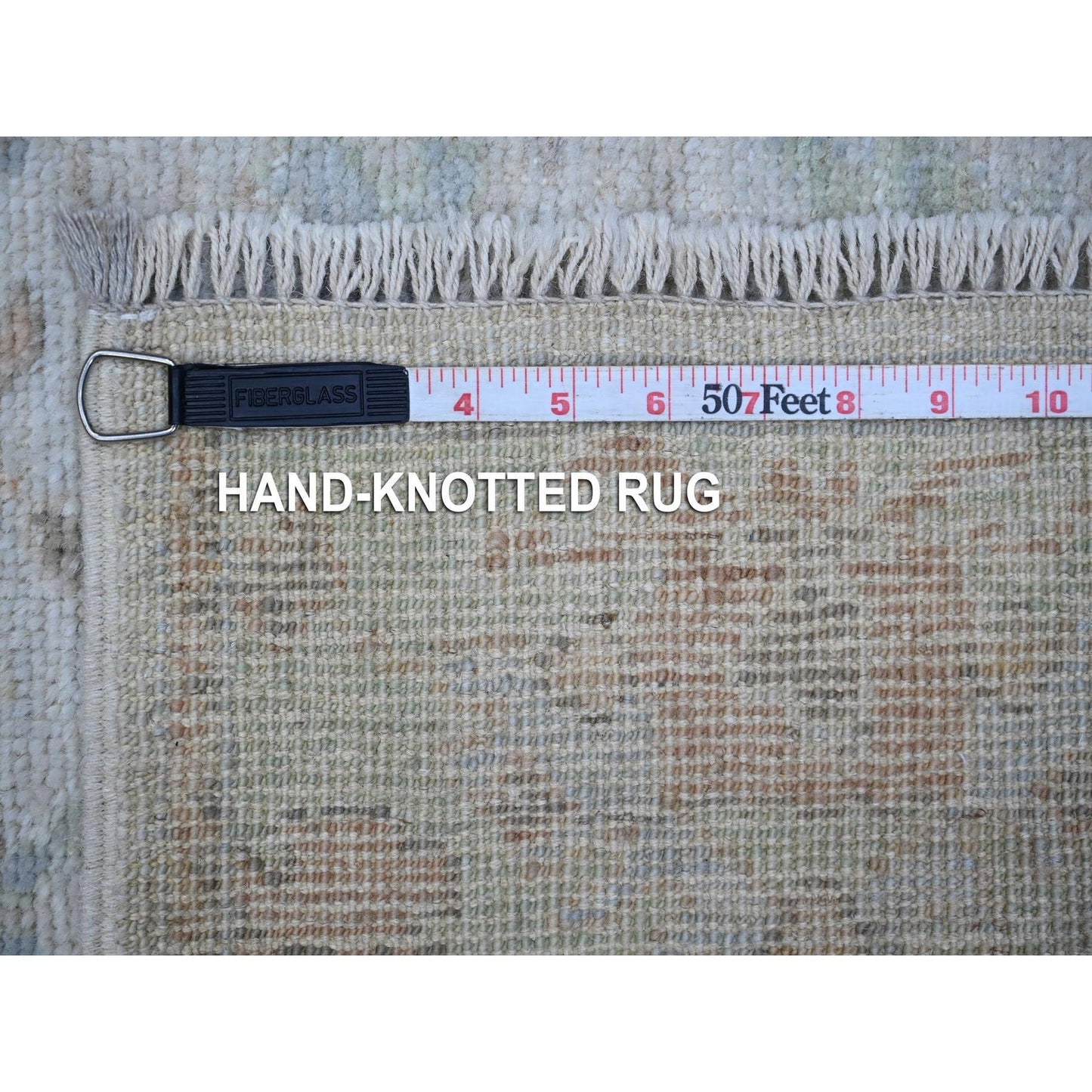 2'9"X15'4" Timberwolf Gray Afghan Angora Oushak Xl Runner Oriental Rug