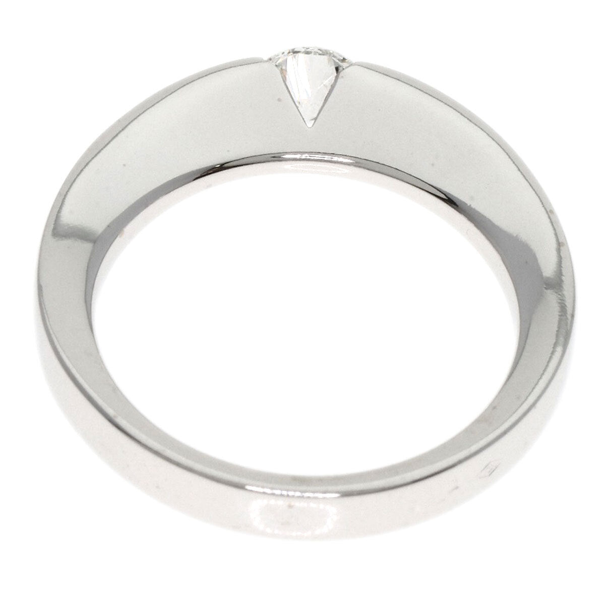 Cartier Ring Date With Diamond #46 K18 White