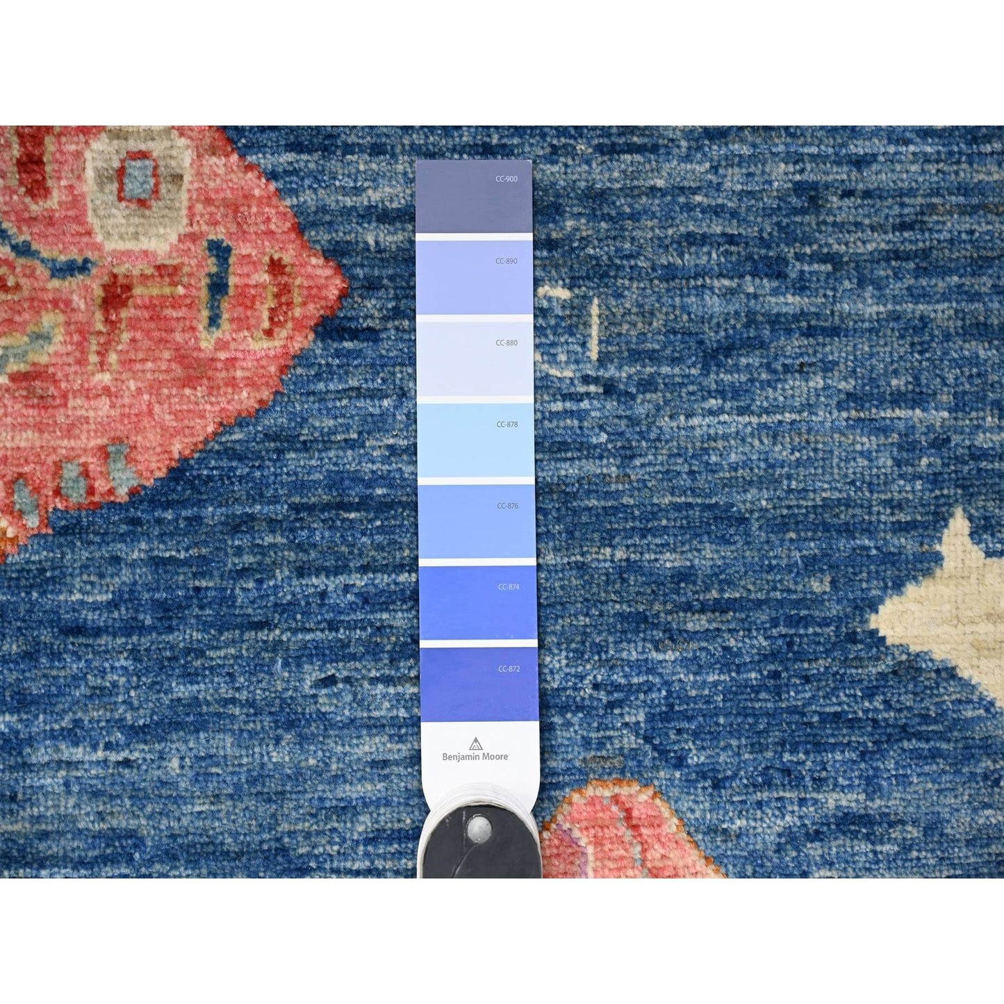 5'10"X8'10" Celestial Blue Oceanic Colorful Fish Wool Hand Knotted Rug