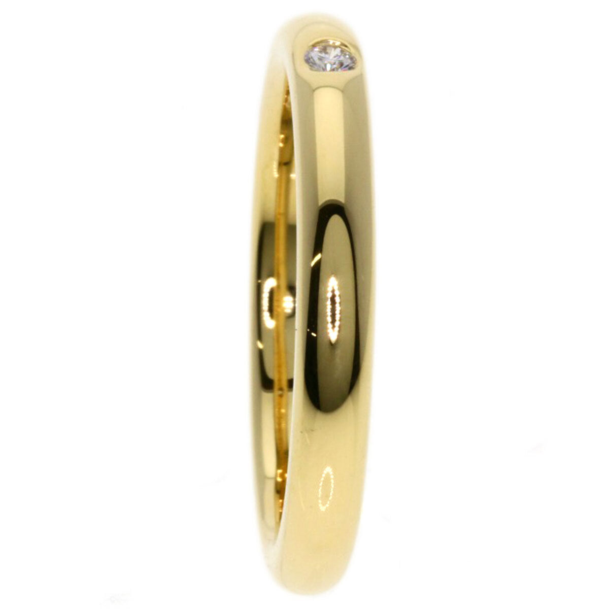 Tiffany&Co. Ring Stacking Band 1P Diamond K18