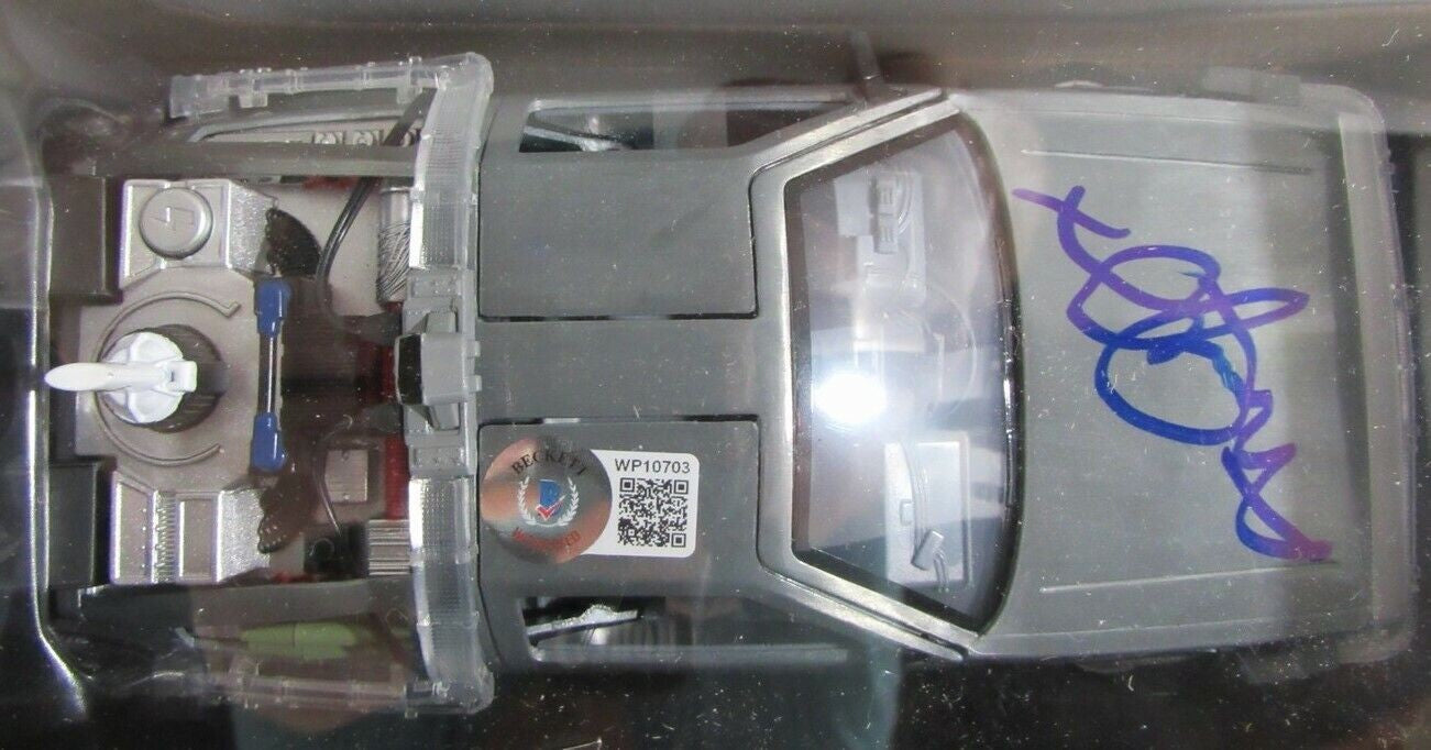 Michael J Fox Signed Delorean Diecast Car Back To Future Beckett Wit 162932