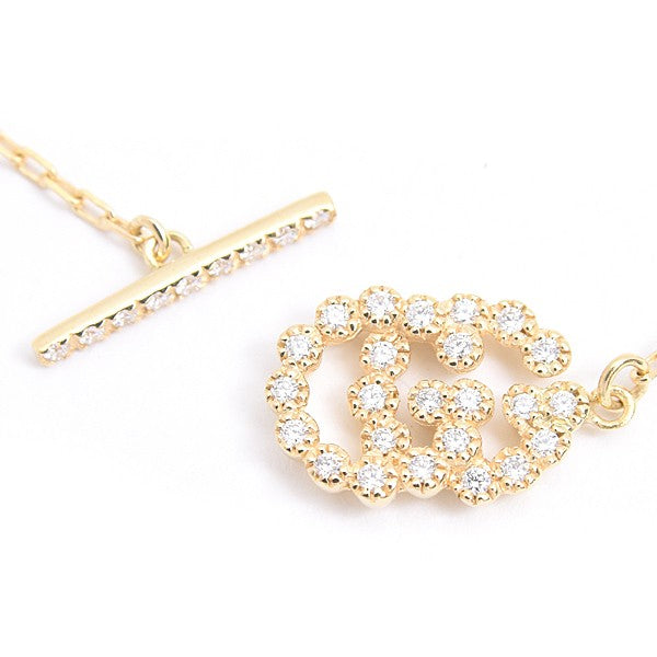 Gucci Double G Diamond Bracelet In Yellow Gold 750Yg