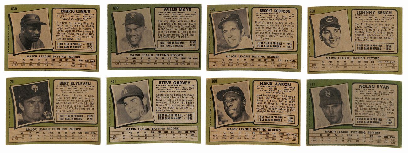 1971 Topps Baseball Complete Set (752) Cards