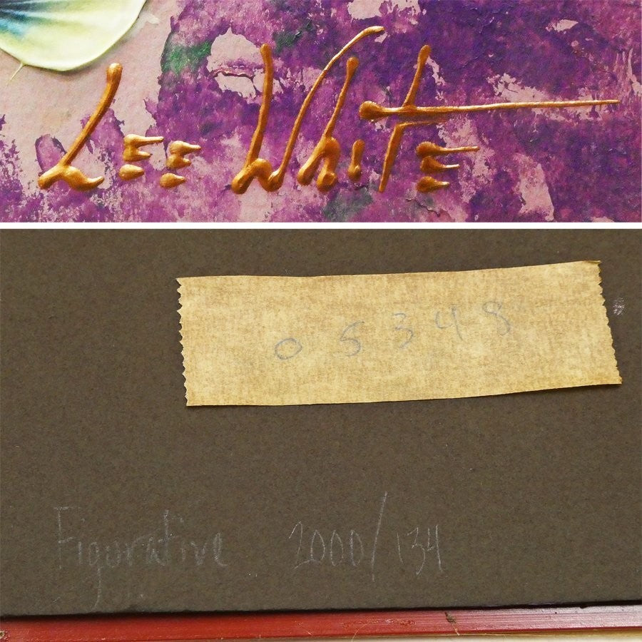 Lee White "Figurative" Large Mixed Media Ltd Ed 2000 Signed Contemporary Art
