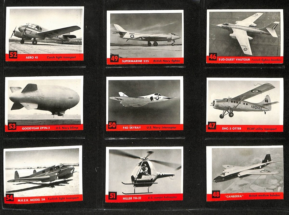 1956 Topps Jets Complete (1-240) Card Set With 2 Albums 195869