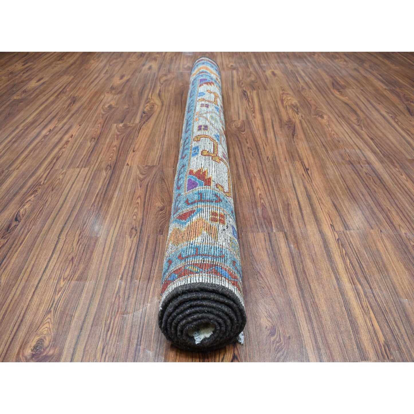 5'8"X7'8" Hand Made Tribal Design Pure Wool Colorful Afghan Village Rug