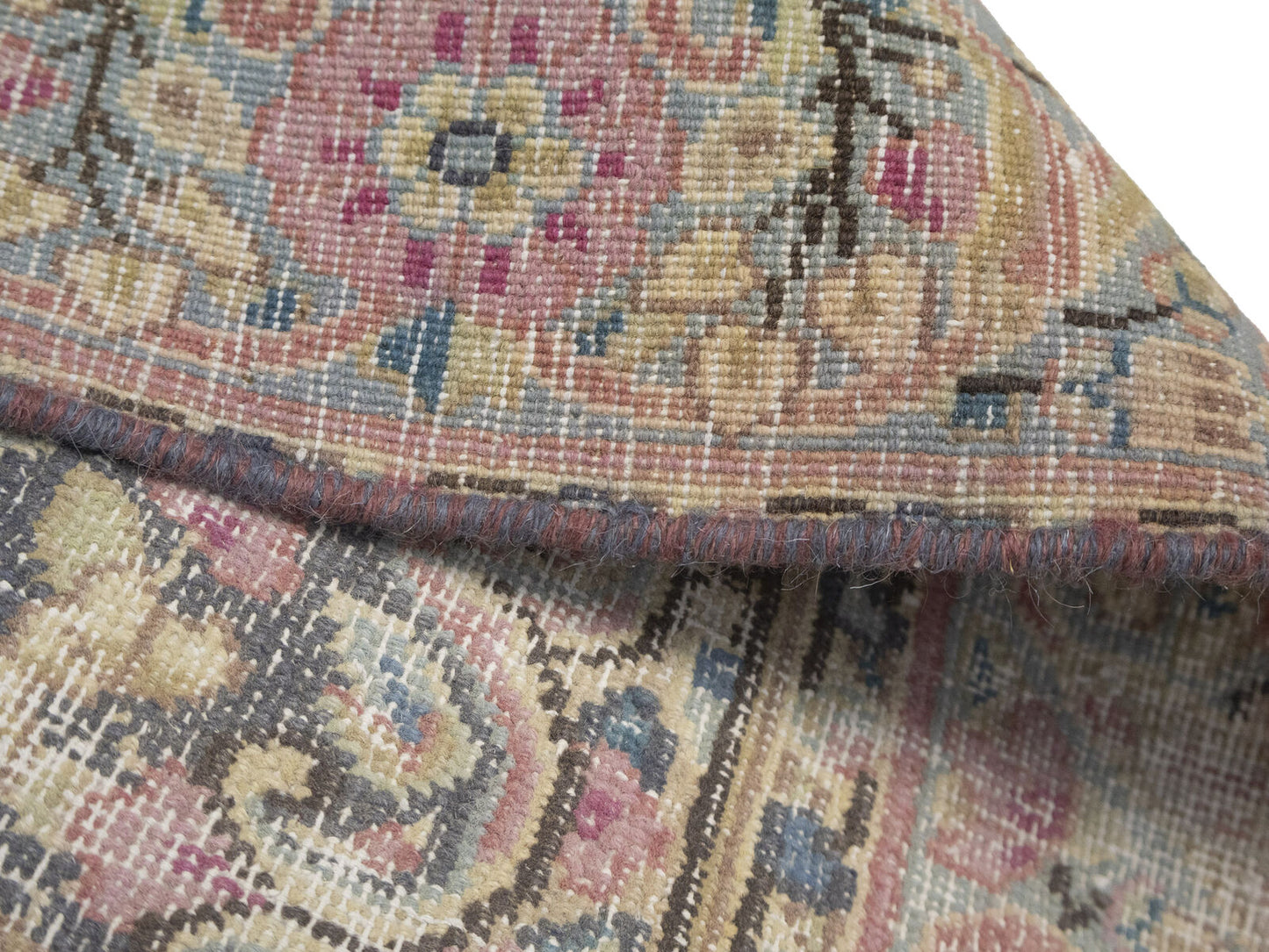 Vintage Antique Distressed Oriental Rug Brown