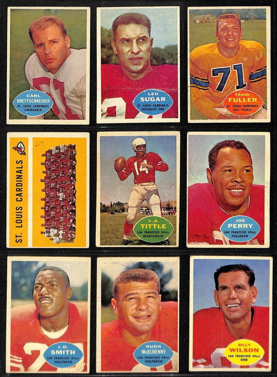 1960 Topps Football Card Complete Set (1-132)