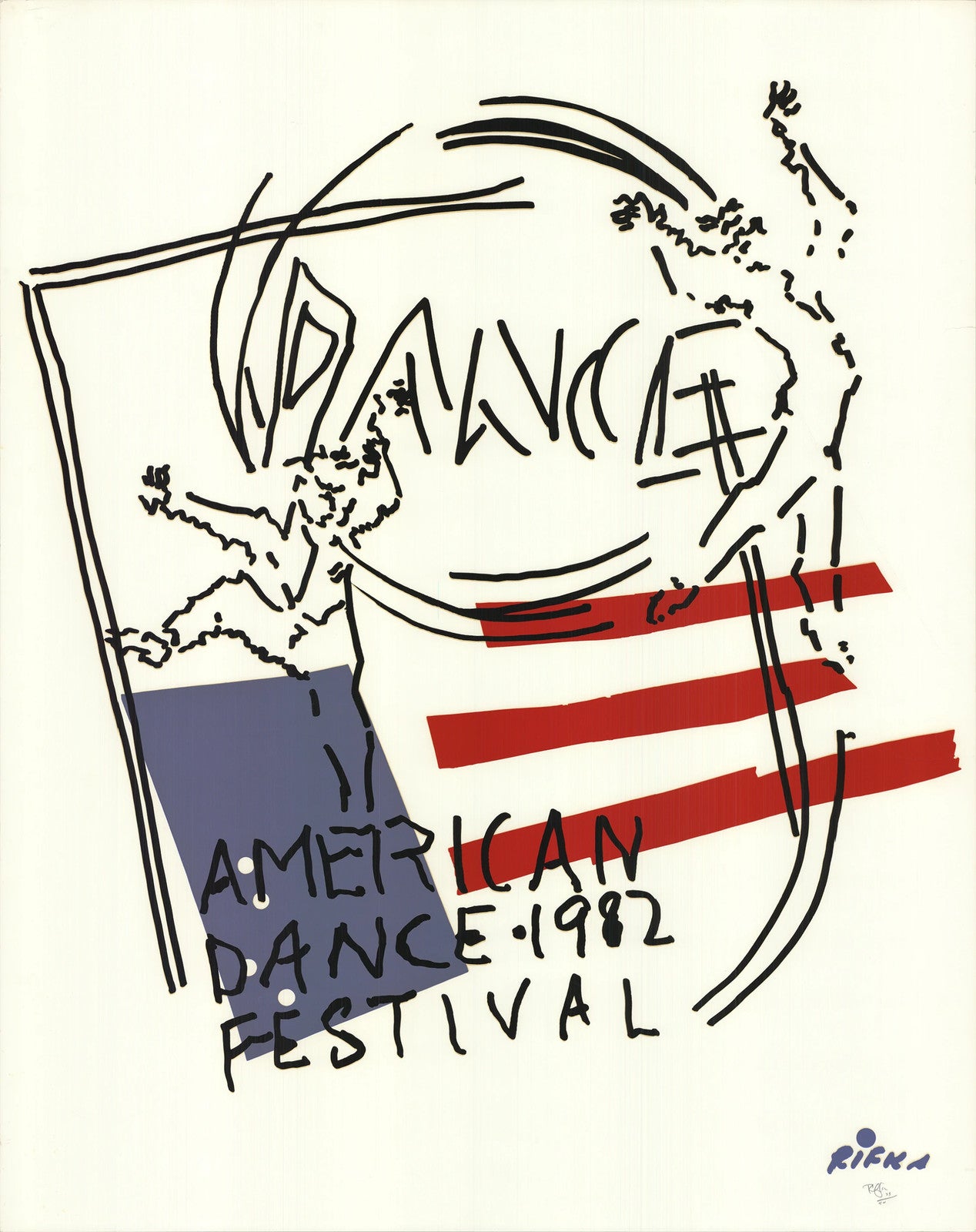 Judy Rifka American Dance Festival Signed " Serigraph Contempo
