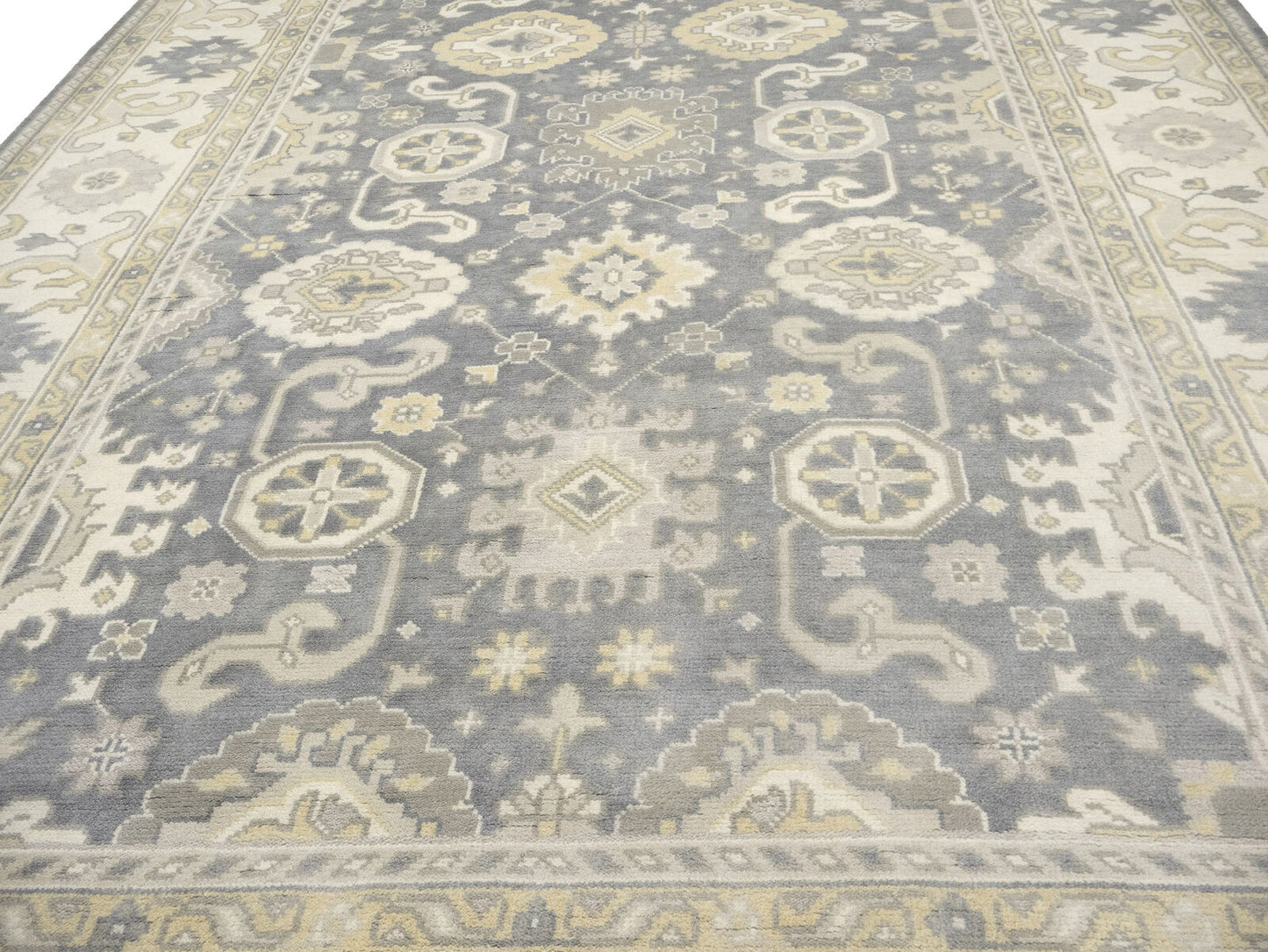 9X18 ft Handmade Oushak Chobi Oriental Rug Muted