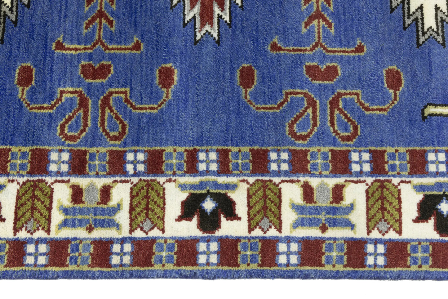Kazak Oriental Area Rug Geometric Tribal Design