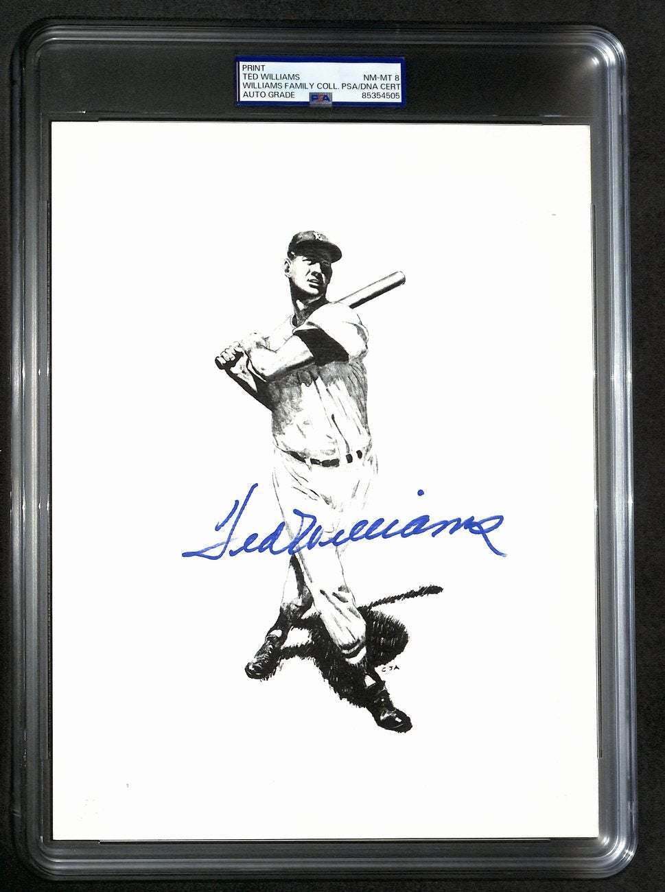 Ted Williams Signed/Auto 8X10 Photo/Print Red Sox