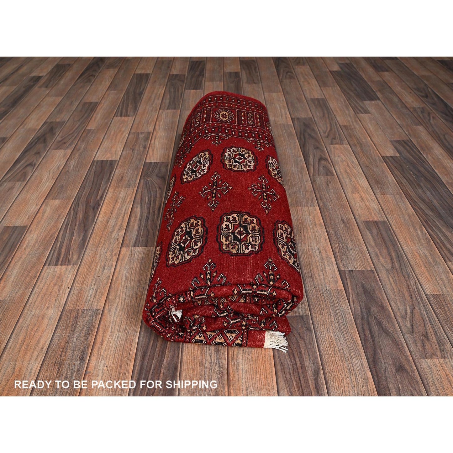 Knotted 6'x9' Red Princess Bokara Tribal Medallions Rug Soft Wool Hand