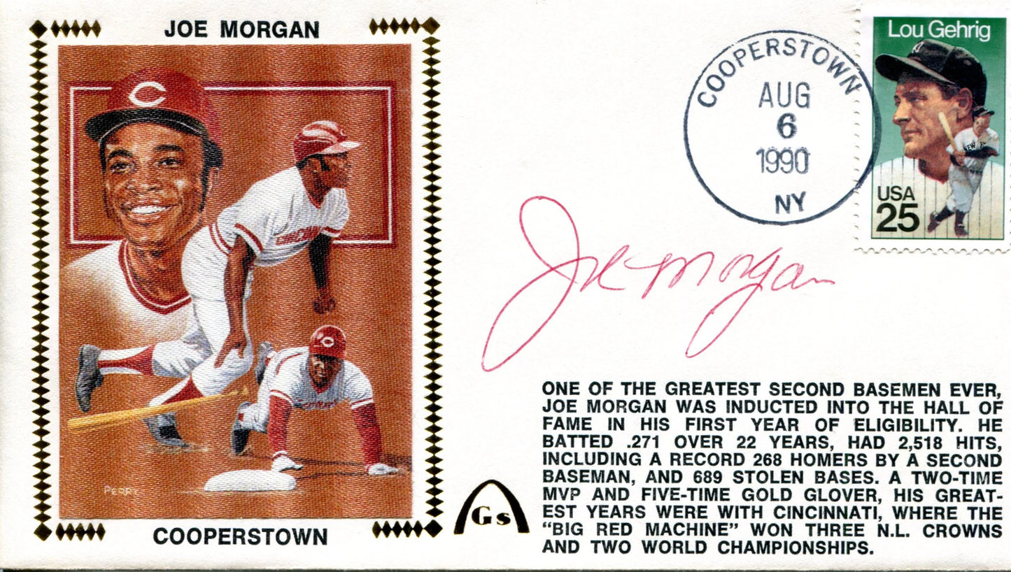 Joe Morgan Autographed August 6Th, 1990 First Day