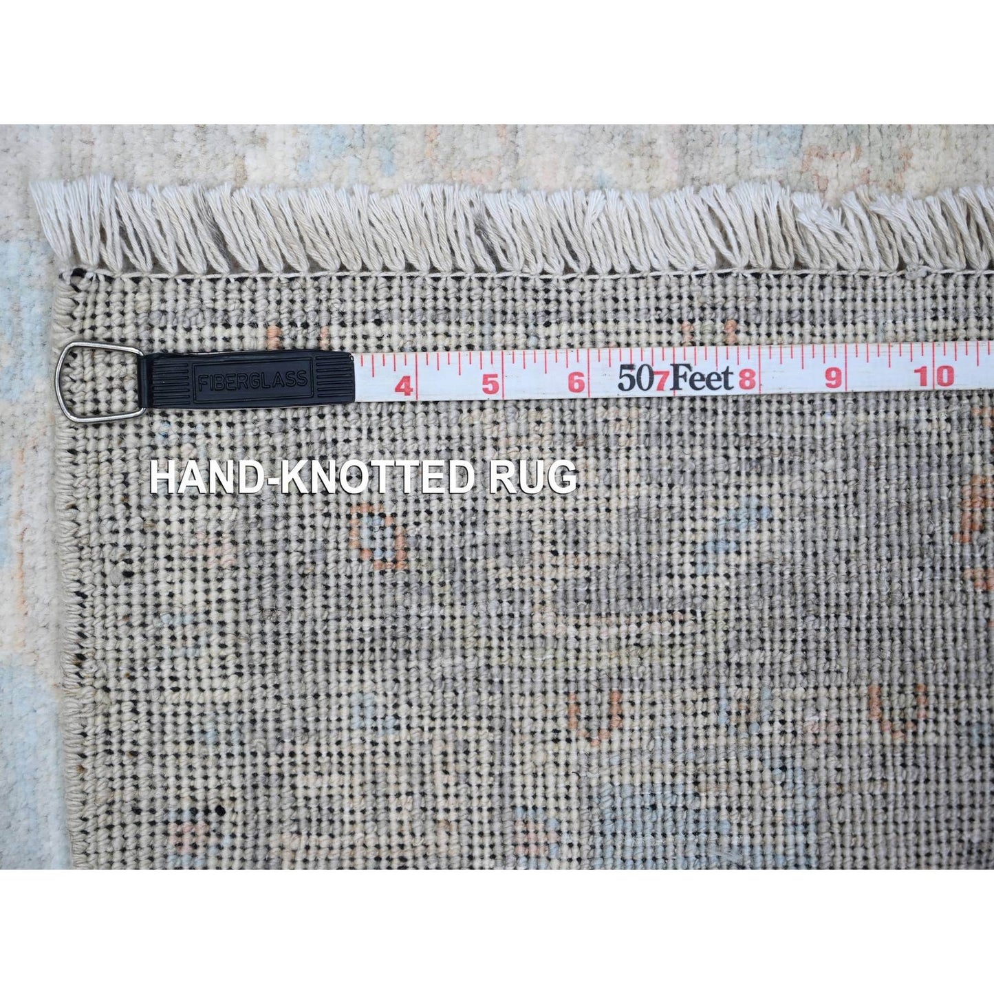 3'1"X5' Gray Washed Out Zoroastrian Design Hand Knotted Wool Oriental Rug