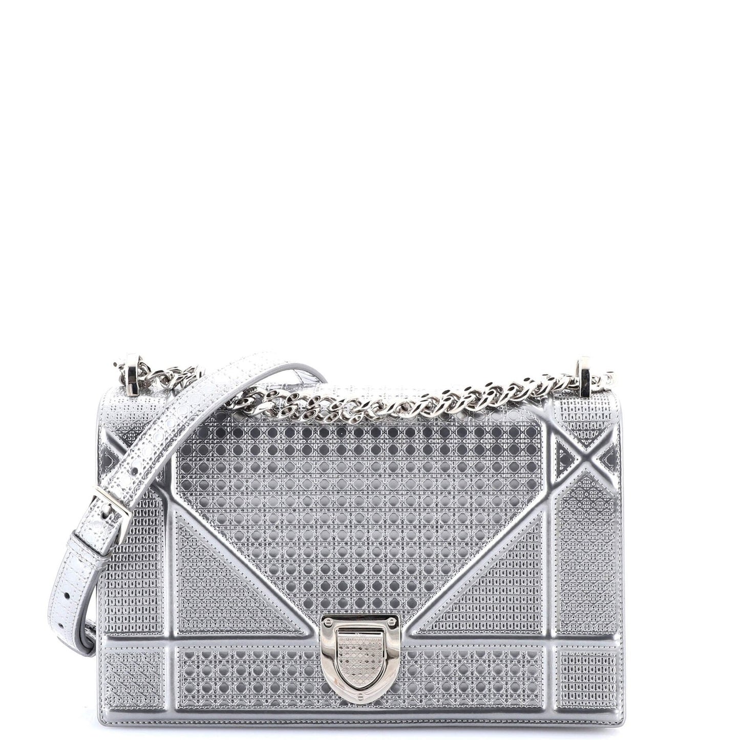 Christian Dior Diorama Flap Bag Cannage Embossed Calfskin Medium