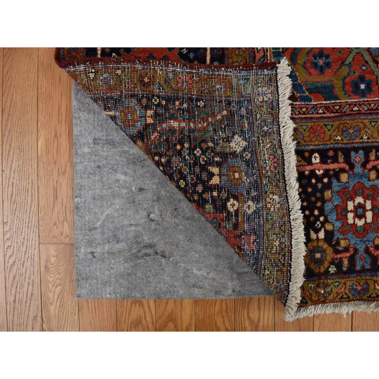 8'3"X11'9" Emboldened Red Antique Zoroastrian Soft Wool Hand Knotted Rug