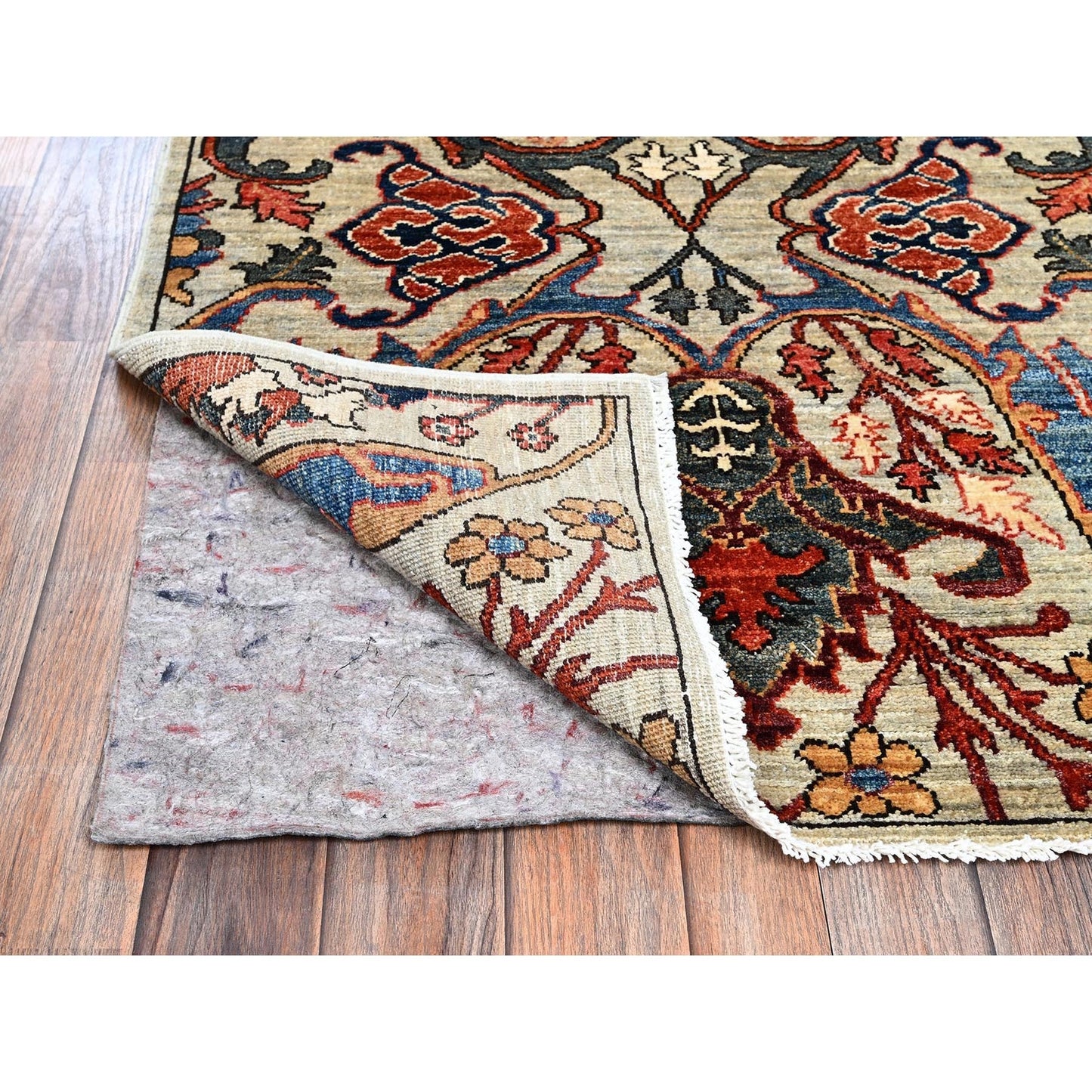 2'9"X9'10" Castle Gray Bijar Garus Design All Wool Hand Knotted Runner Rug