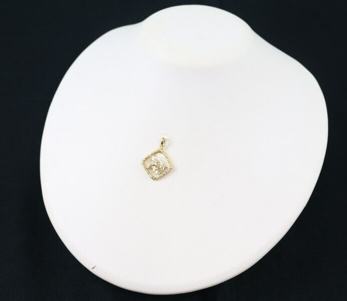 Christian Dior Pendant Diamond Logo 18K 750 Yellow Gold