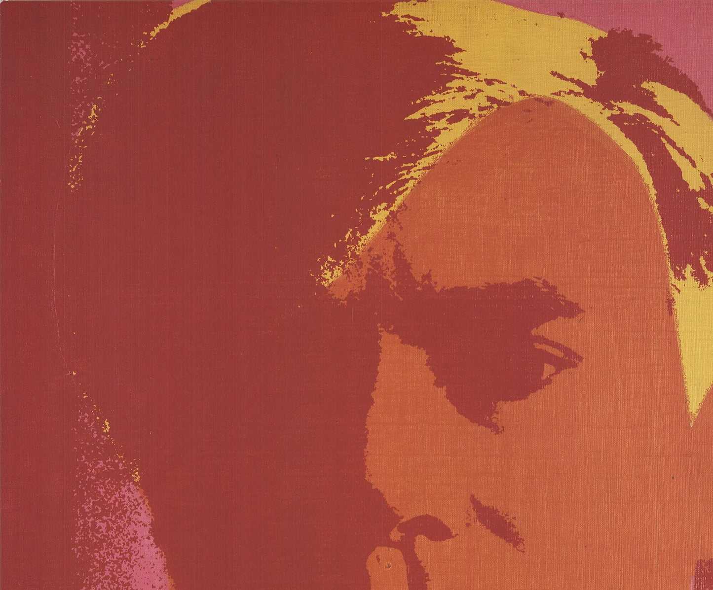 Andy Warhol Self Portrait-Orange " Poster Pop Art Pink, Yellow, Bro